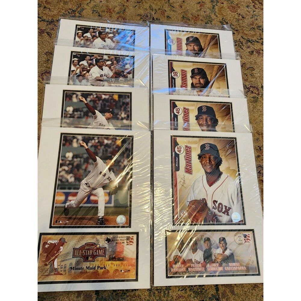 MLB Boston Red Sox Framed Player Print Lot - White, Red, Blue